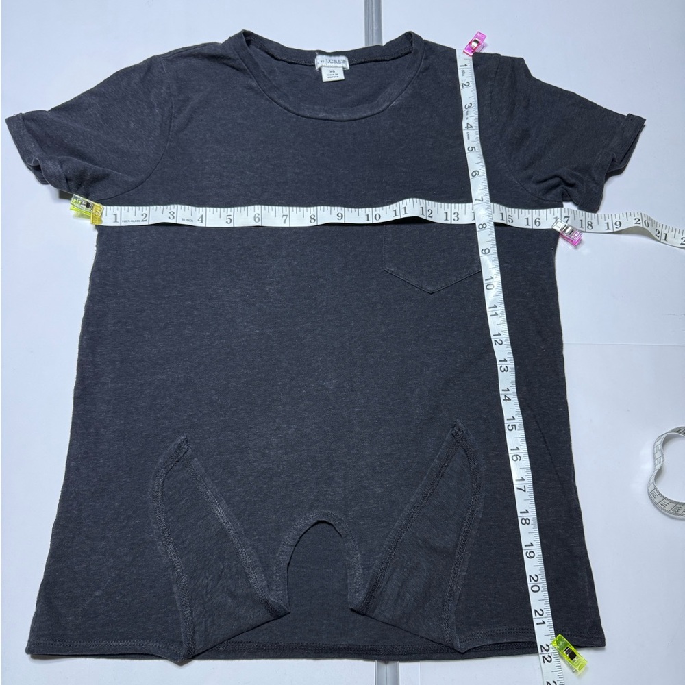 J. Crew Factory Black Tie Front Short Sleeve Tee